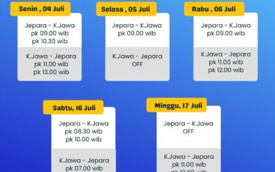 Update Jadwal Kapal Tambahan Juli 2022